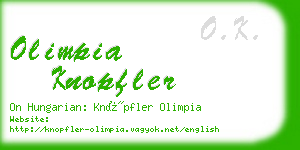 olimpia knopfler business card